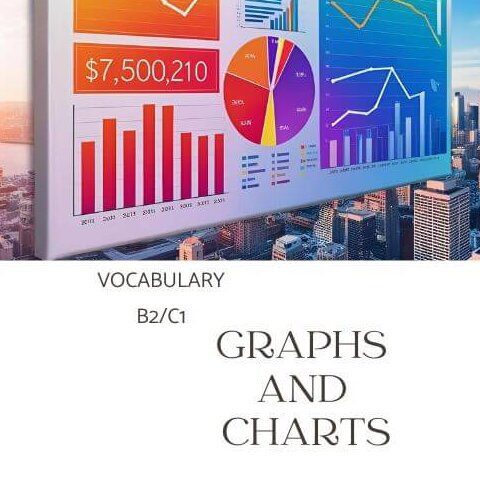 Okładka graphs and charts. Zdjęcie przedstawia wykresy różnego rodzaju.