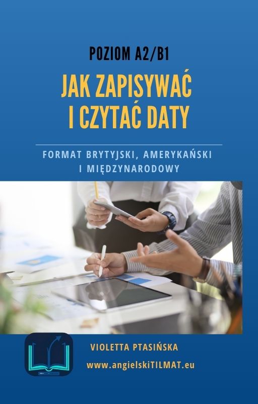 Okładka w kolorze granatowym. Na środku widoczne osoby przy pracy biurowej.